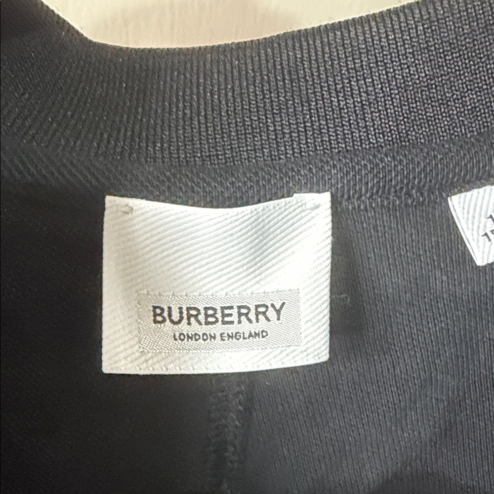 Burberry Kids Black Polo with Red and White Accents - Picture 3 of 7